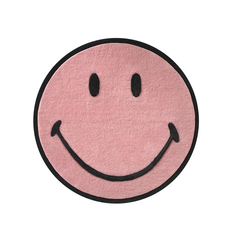 Rug SMILEY Pink 3.2 ft diameter