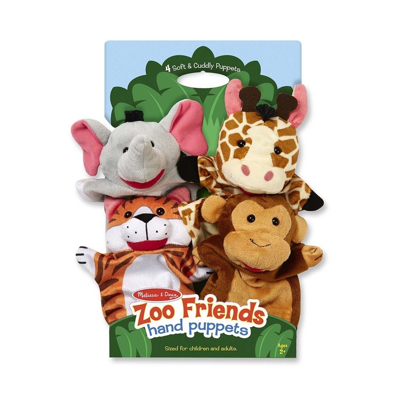 Zoo Friends Hand Puppets – Set of 4