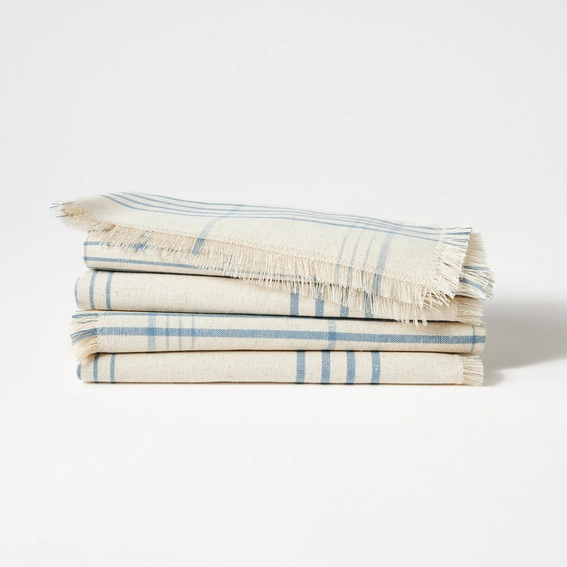 4pk Napkins Blue Plaid – Threshold