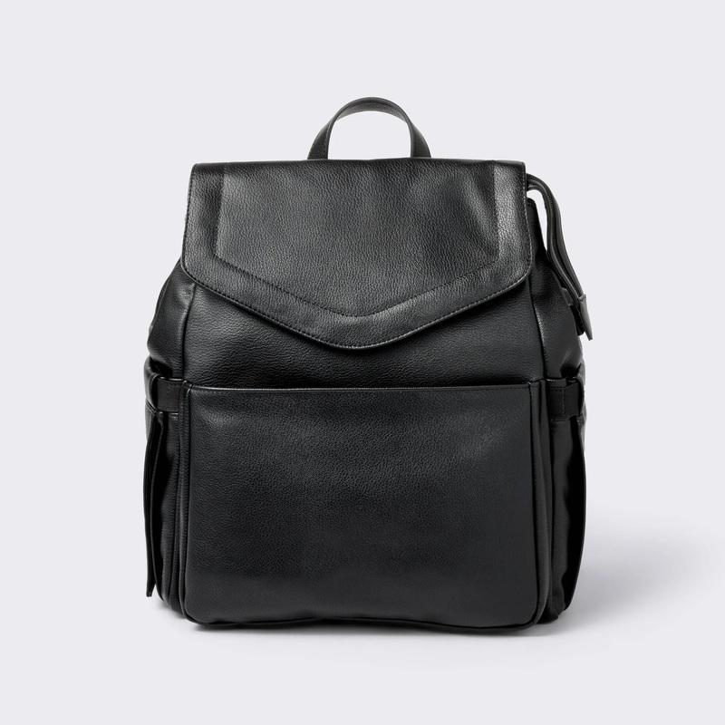Flap Top Diaper Backpack – Black –