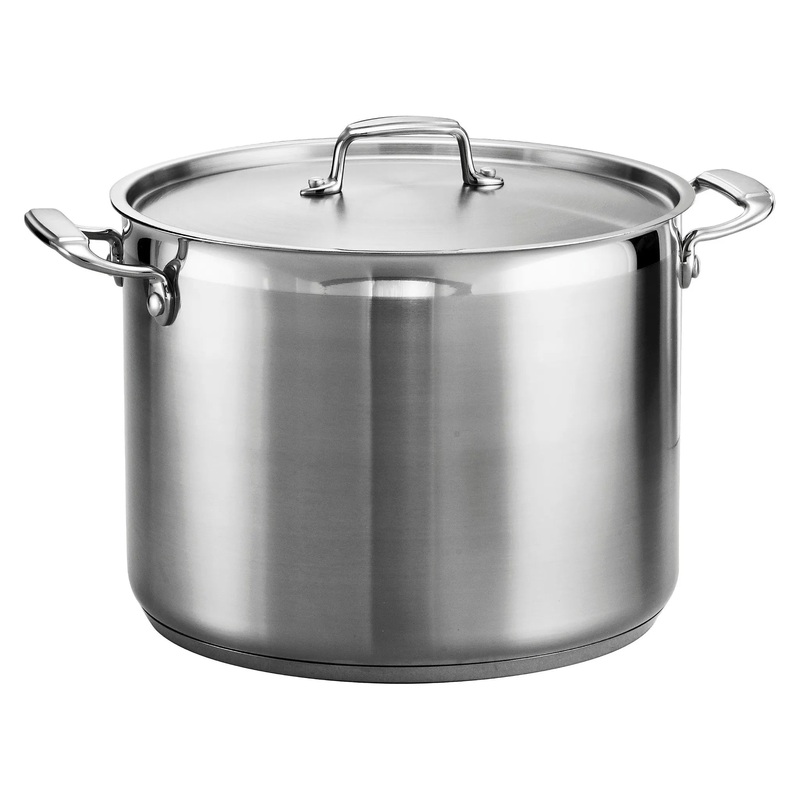 Gourmet Induction 16 qt. Covered Stock Pot: Stainless Steel, Tri Ply, Dishwasher & Oven Safe
