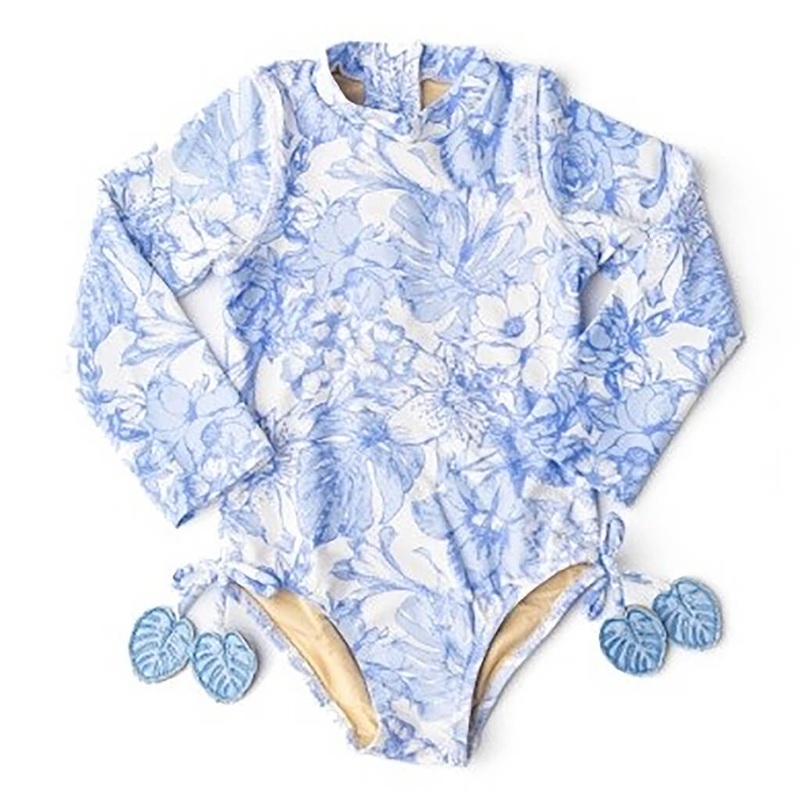 Longsleeve Swimsuit – Tropical Blues