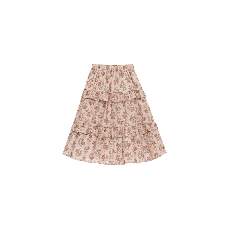 Rylee + Cru button front midi skirt