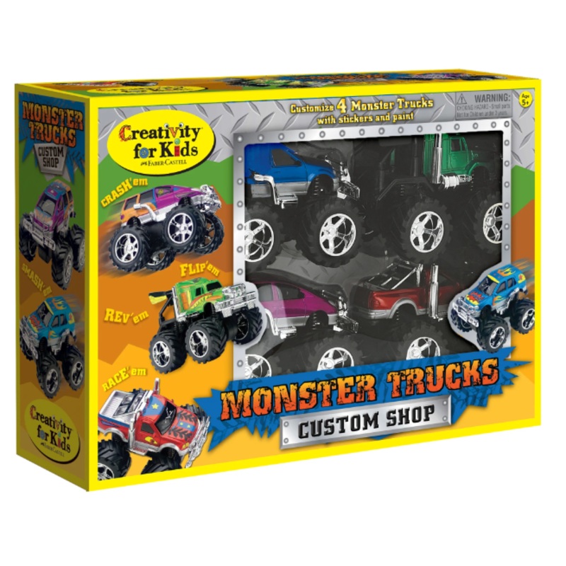 Decorate Monster Trucks Custom Shop Craft Kit For Kids