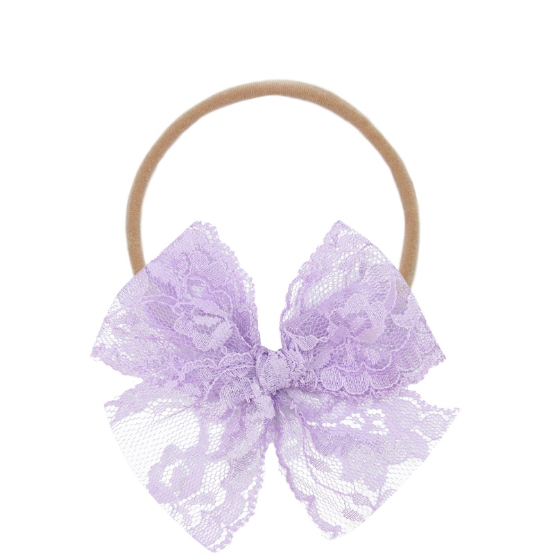 Lace Bow – Lilac Headband
