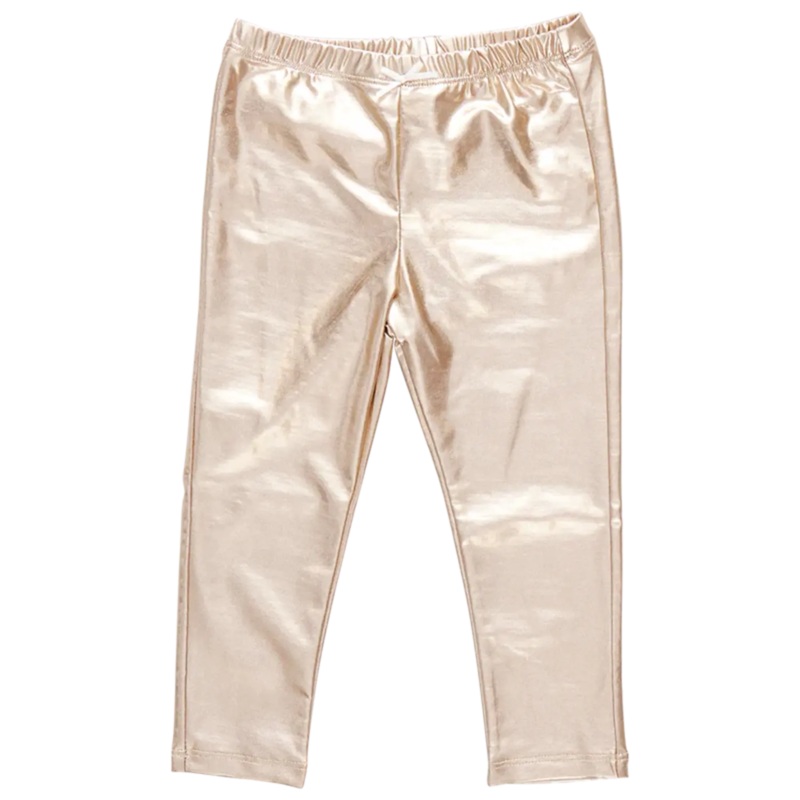 Pink Chicken Lame Legging – Light Gold