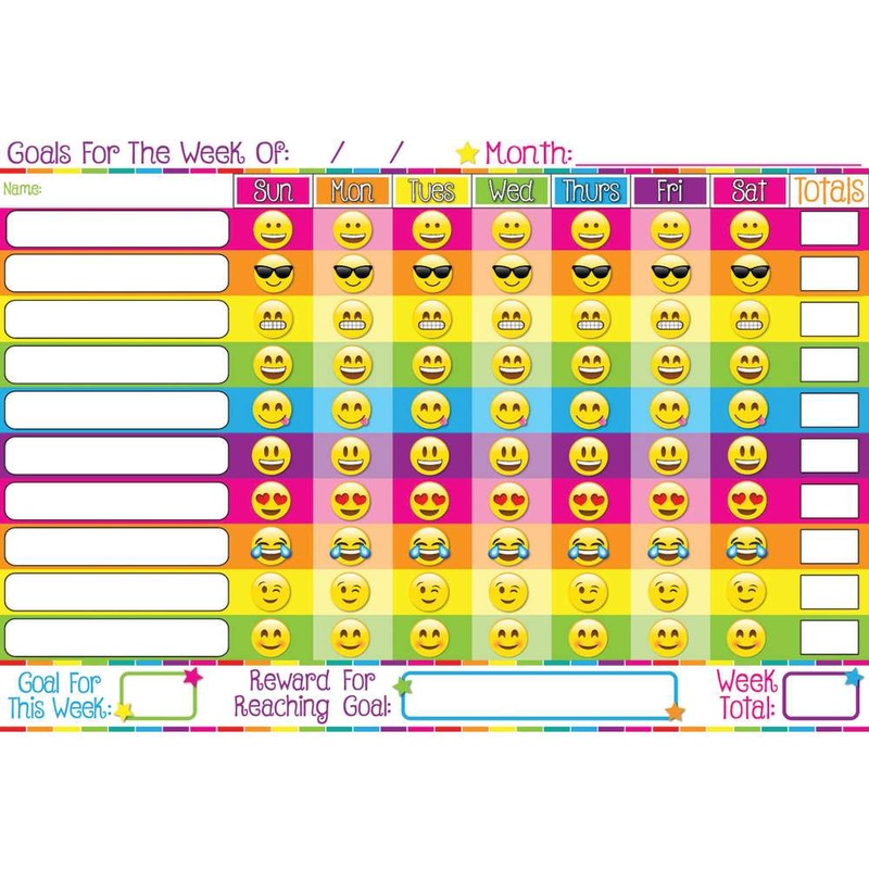Smart Poly Chart 13″X19″, Emoji Goals