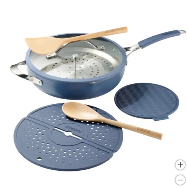 6 Piece Ceramic Nonstick All in One Plus Pan Set