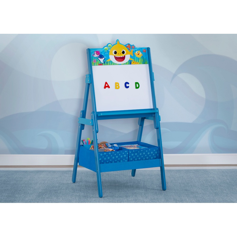 Baby Shark Wooden Activity Easel with Storage