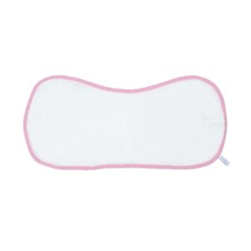 Bamboo Burp Cloth – White/Pink