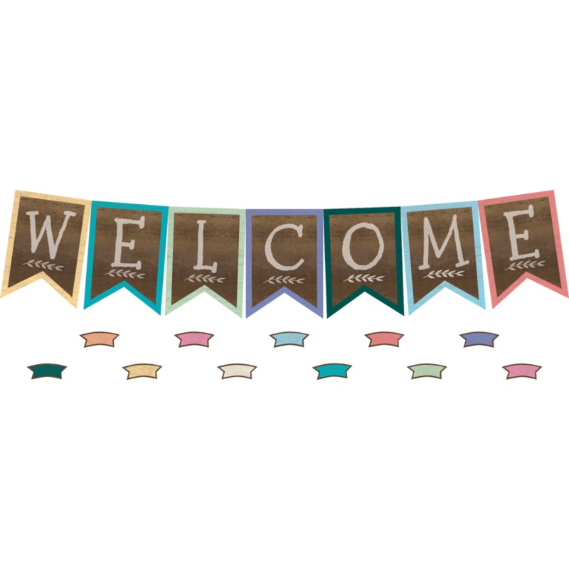 Home Sweet Classroom Pennants Welcome Bulletin Board Display Set(C)