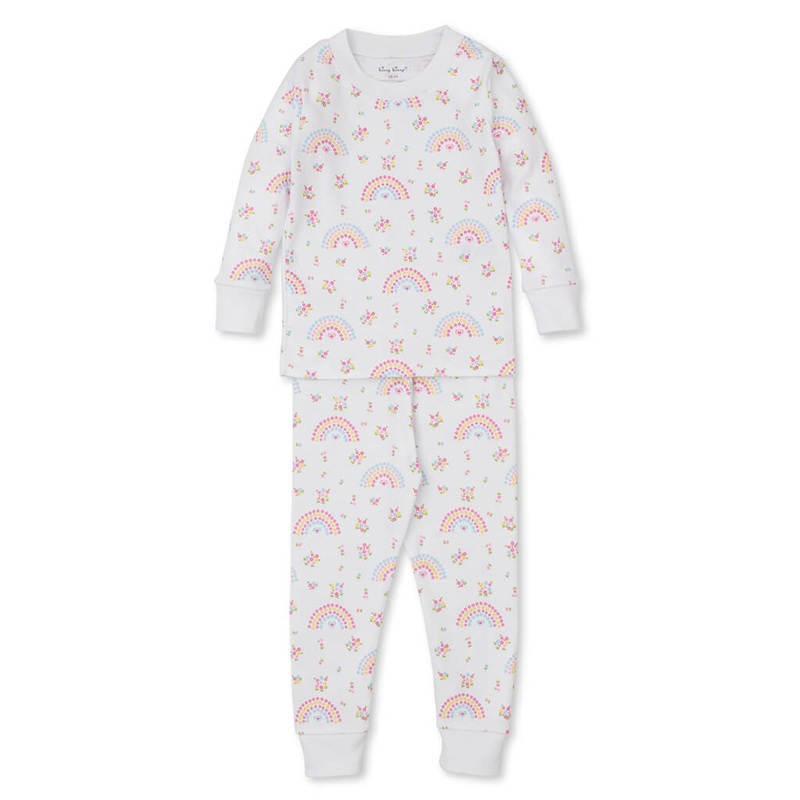 KKI 2 Piece Pajama Set Snug Rainbows Abloom
