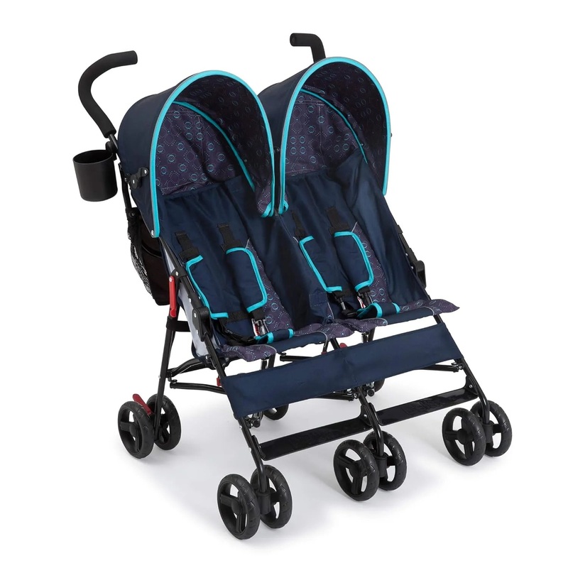 LX Side by Side Stroller – with Recline, Storage & Compact Fold, Night Sky