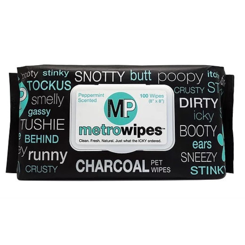 MPW Metro Wipes 100ct – Charcoal Peppermint