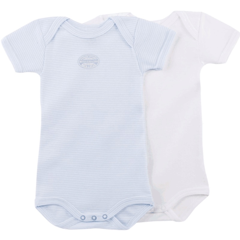 Petit Bateau Baby Boy Short Sleeved Bodysuits-3 Months