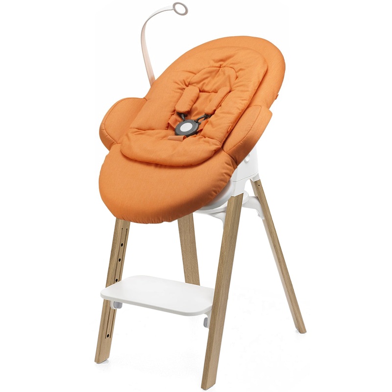Stokke Steps Newborn Bouncer Seat – Oak Natural/Orange