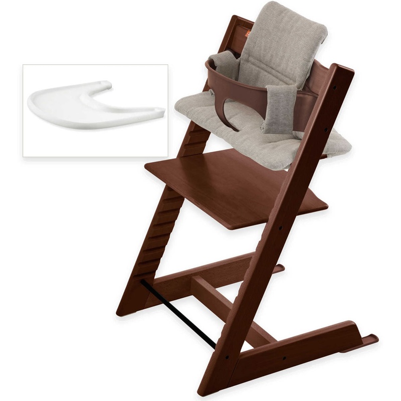 Stokke Tripp Trapp Bundle – Walnut/Hazy Tweed