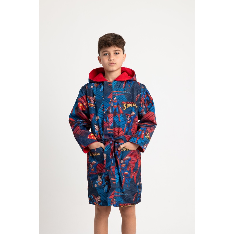 Boys Waterproof Swim Robe  Superman Design