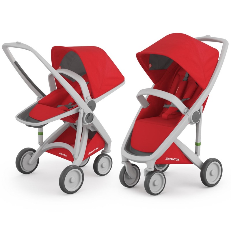 Greentom 2 in 1 Stroller – Grey/Red