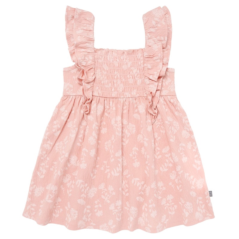 Infant & Toddler Girls Rose Wild Flowers Smocked Ruffle Dress