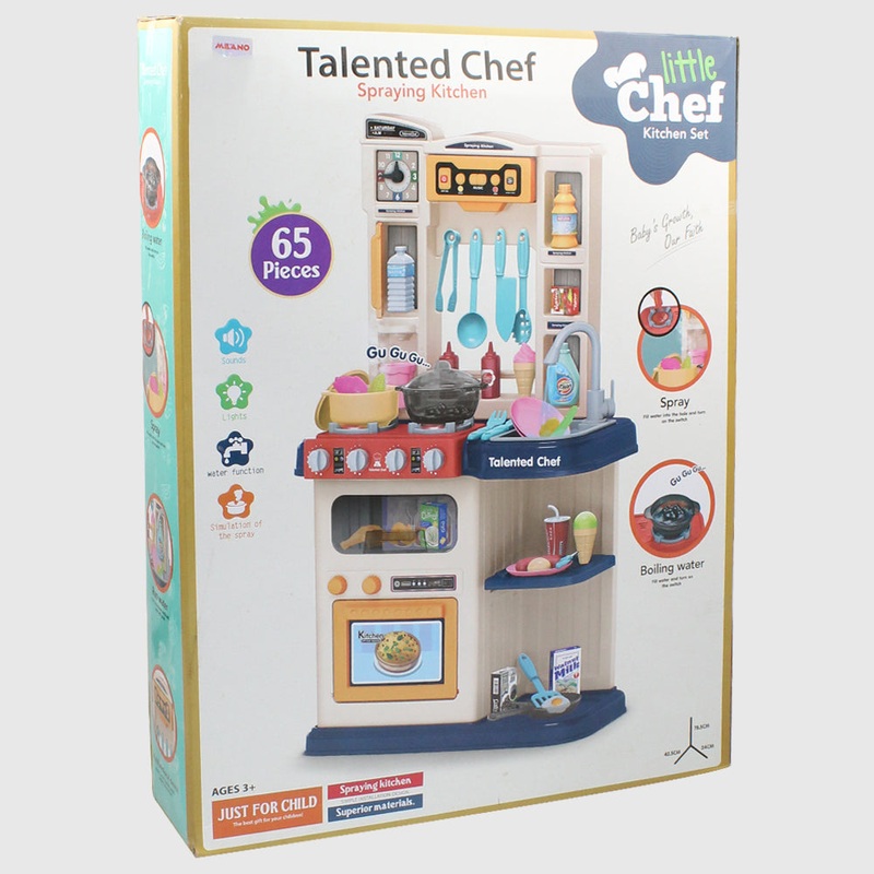 Little Chef – Talented Chef Spraying Kitchen Toy Set 65 Pieces