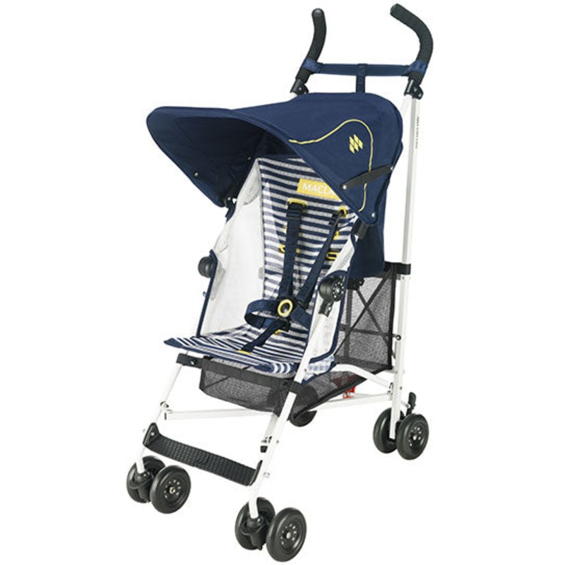 Maclaren Volo Umbrella Stroller – White – Nautical Stripe