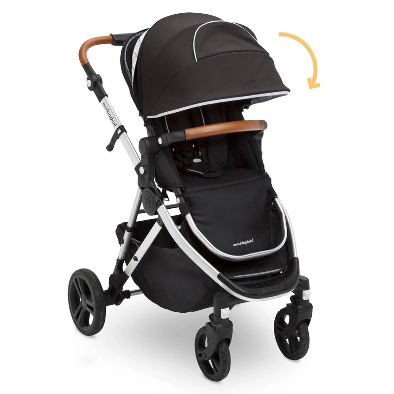 Single-to-Double Stroller – Black Canopy
