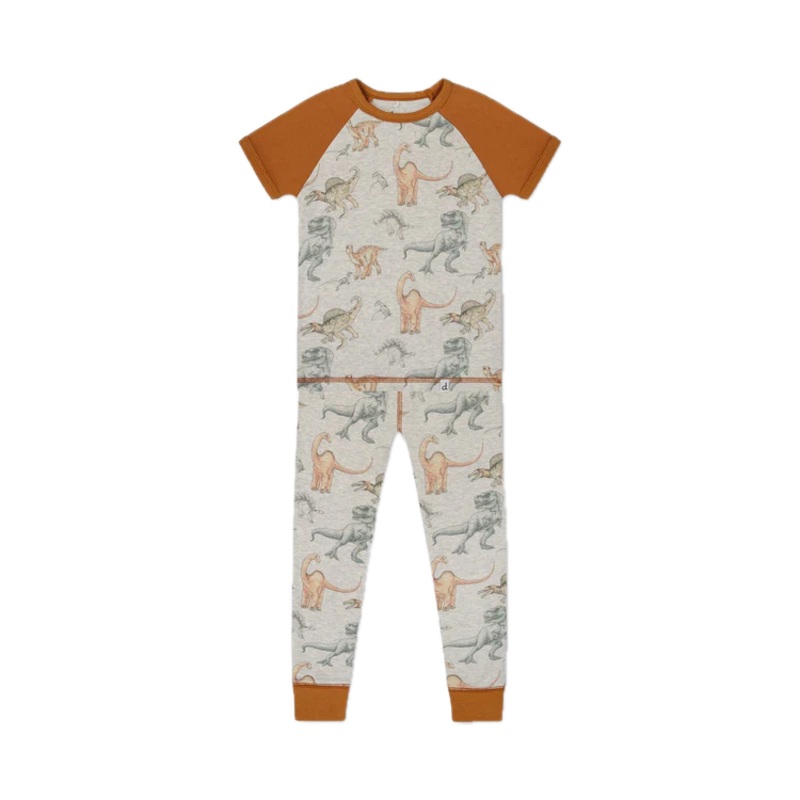 Deux Par Deux Organic Cotton Pajama Set – Dinosaurs