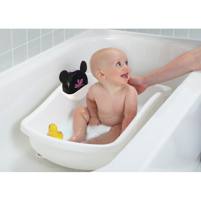 Disney Minnie Mouse My First Bubble Bath  3-in-1 Newborn to Toddler Bathtub with Sling and Bubble Blower