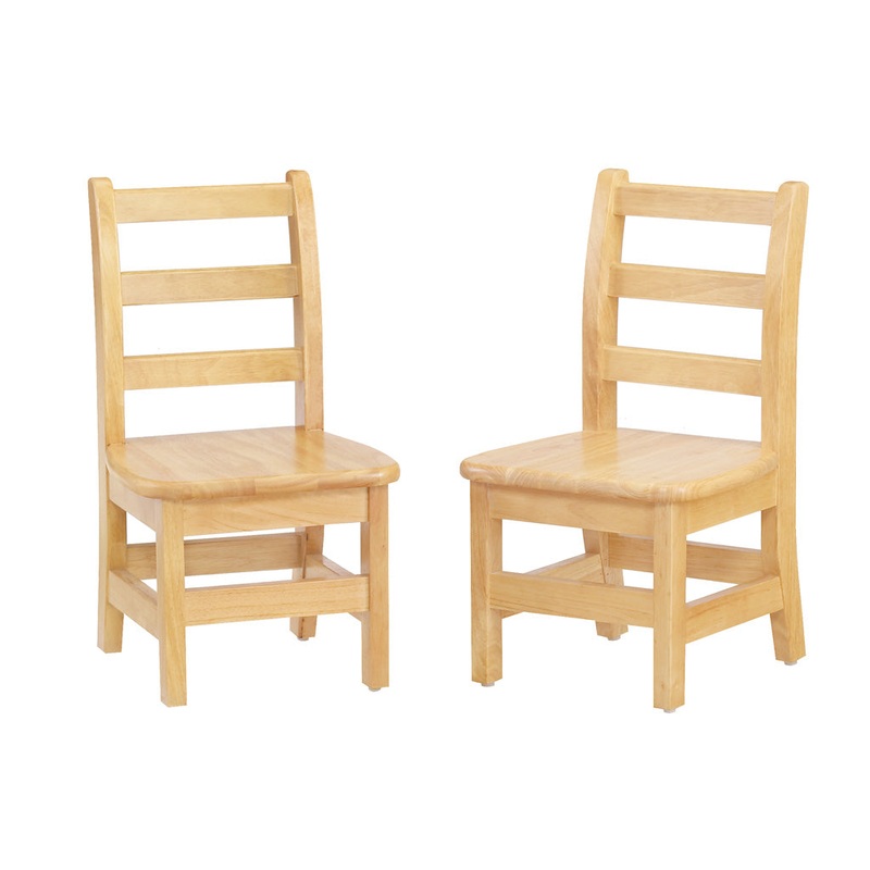 Jonti-Craft KYDZ Ladderback Chair Pair – 18″ Height