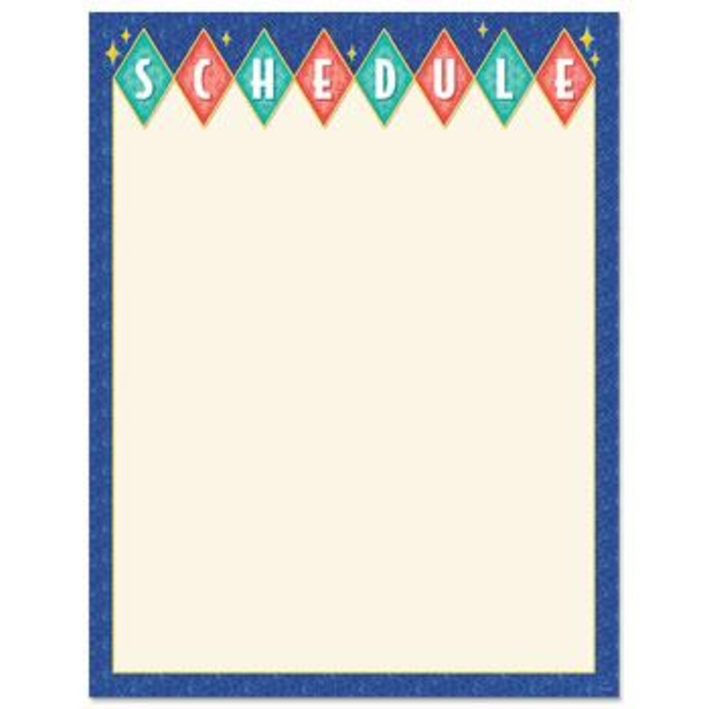 Mid-Century Mod Schedule Chart