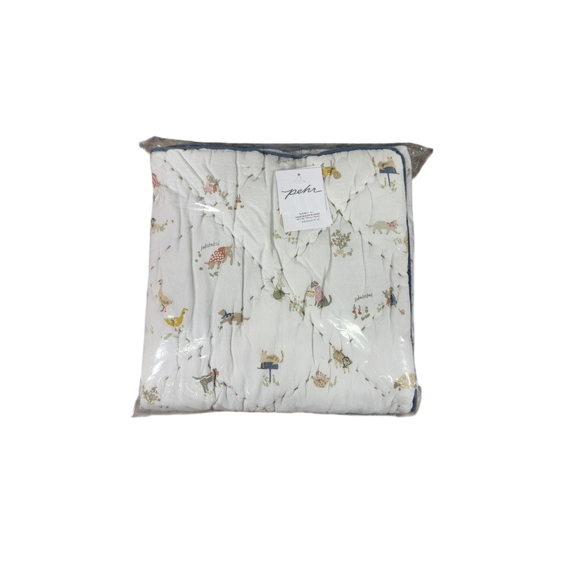 Pehr Cozy Up Blanket, Quilted Chambray, On the Farm