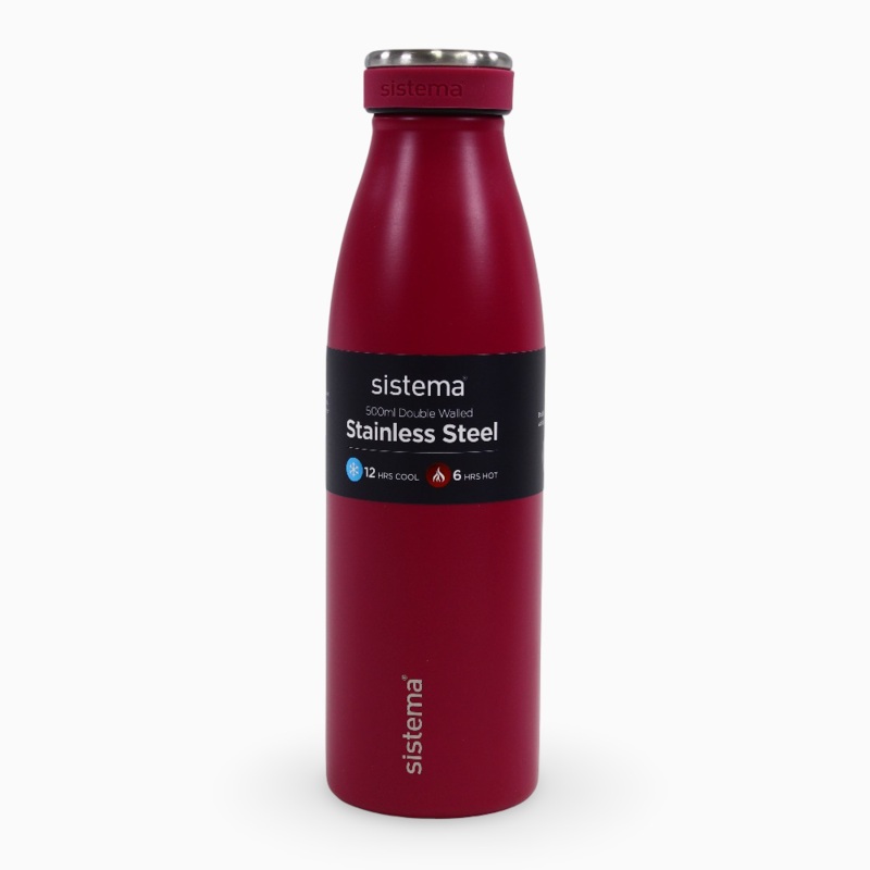 Sistema Stainless Steel Insulated Bottle  Fuchsia