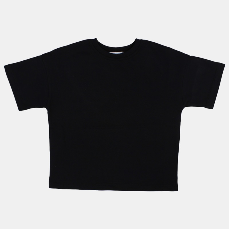 Unisex Kids Black Oversized T-Shirt  Cotton