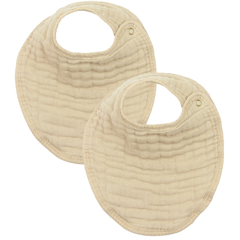Cloud Muslin Bib 2 Pack – Tan