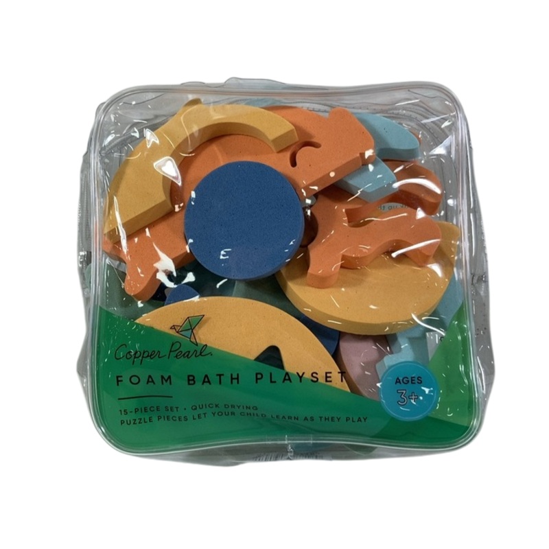 Copper Pearl 15-Piece Foam Bath Toy Set