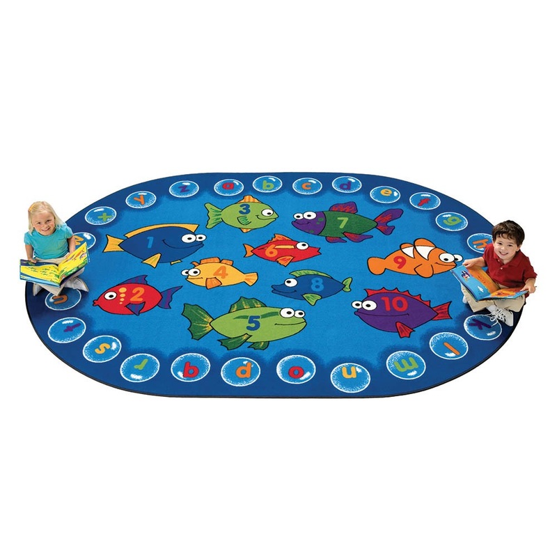 Fishing for Literacy Rug (3’10” x 5’5″ Oval)