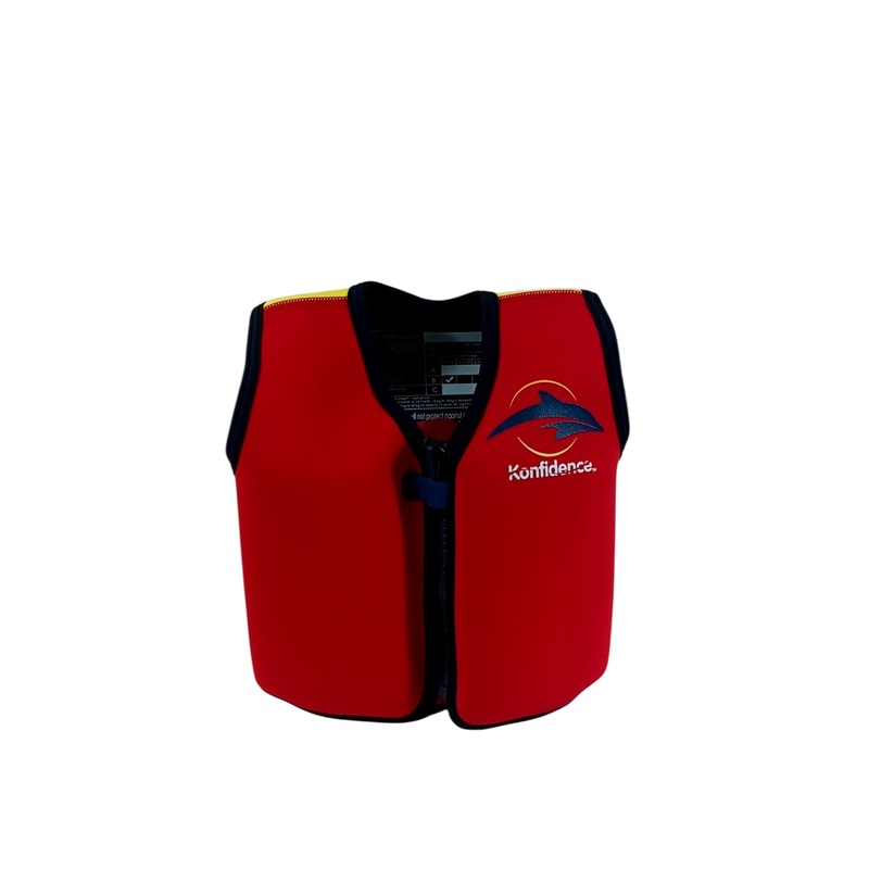Konfidence Original Swim Jacket, Medium (3-5 years), Red