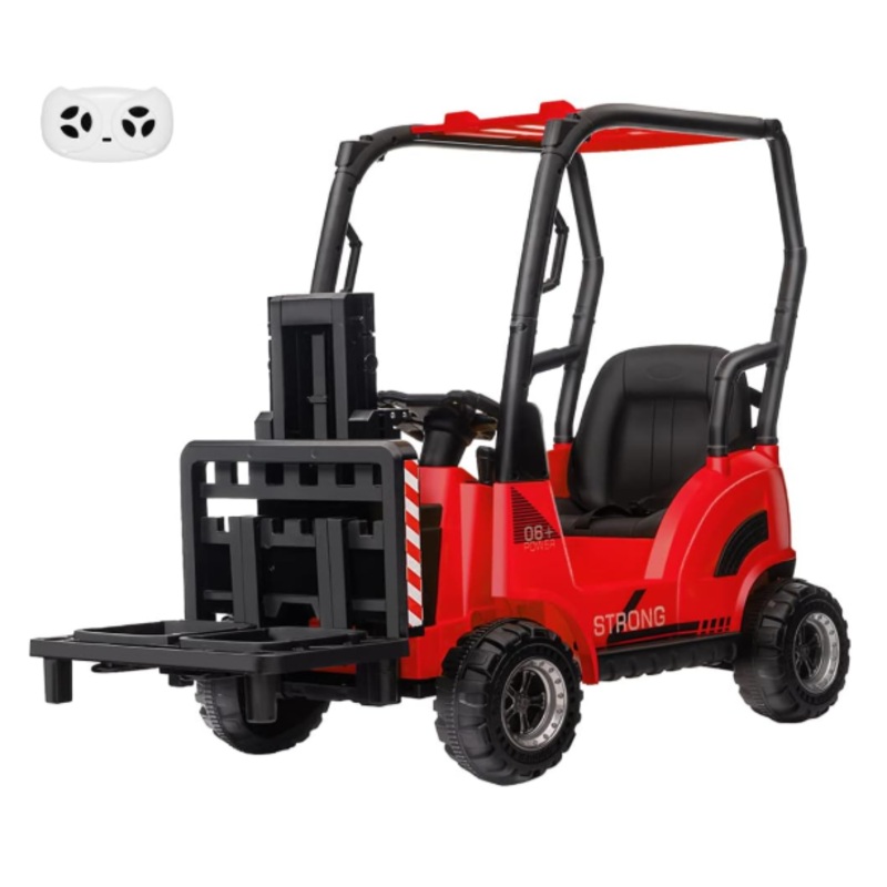 Nasitip 12V Kids Ride on Forklift Car with Tent, Red