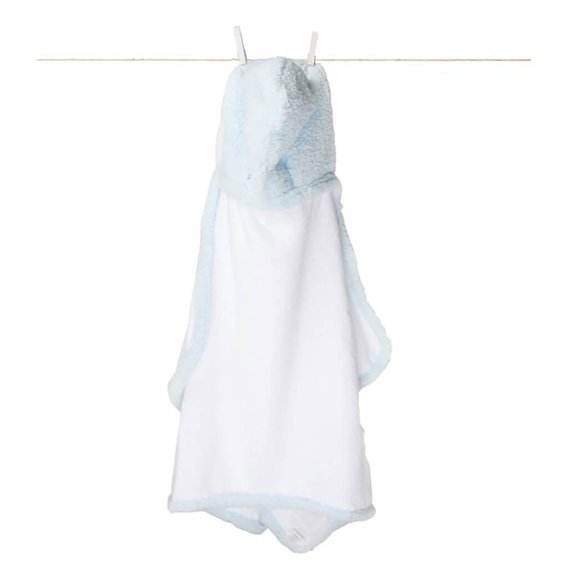 Chenille Hooded Towel Blue