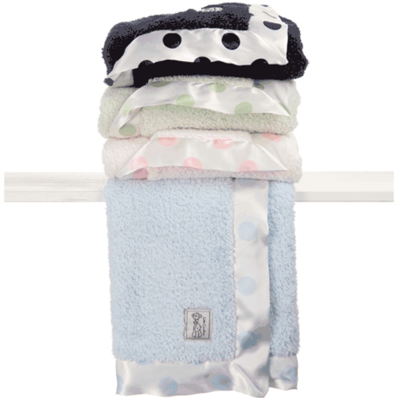 Little Giraffe New Dot Chenille Blanket in Pink