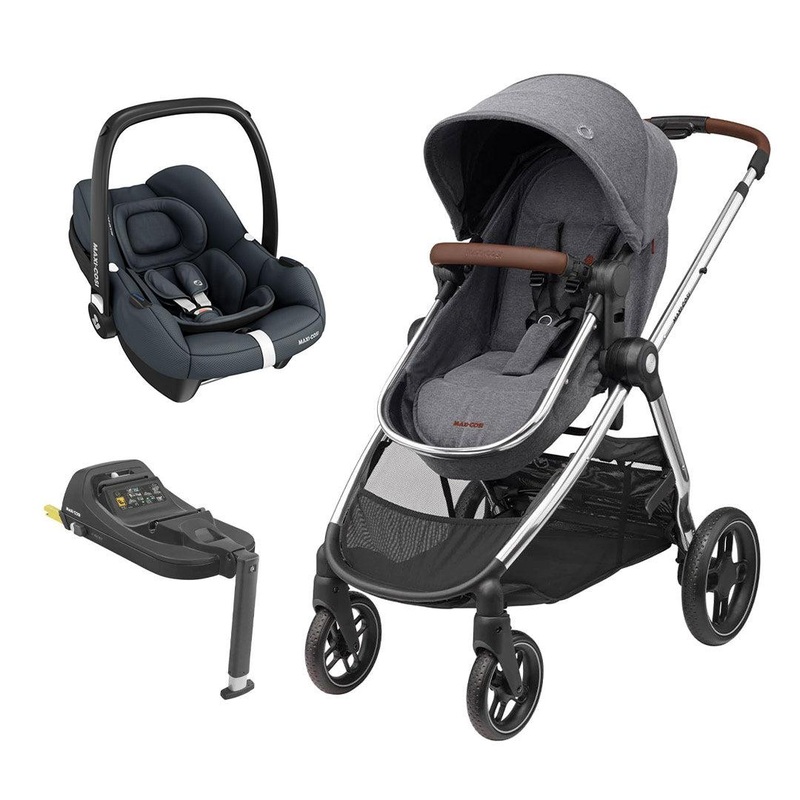 Maxi-Cosi Zelia Luxe 2-in-1 Pushchair + Base Travel System – Twillic Grey