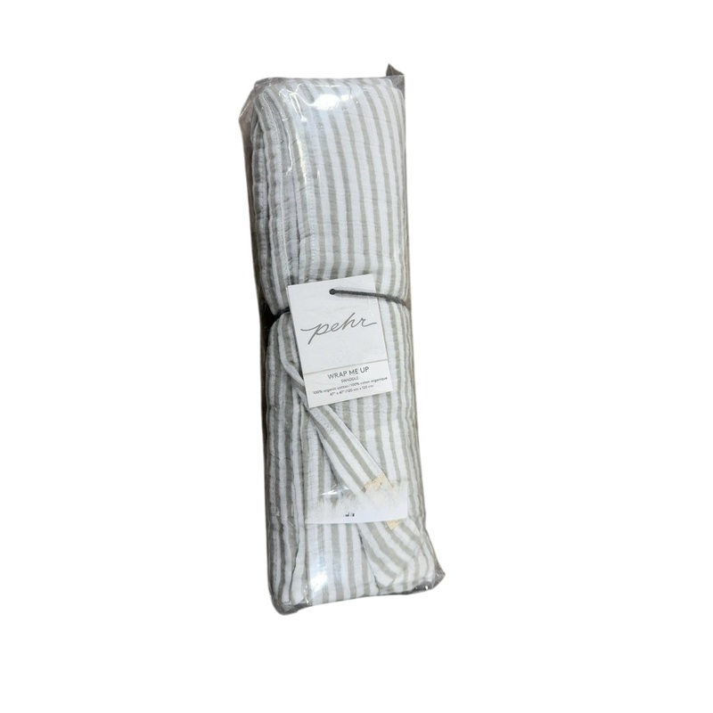Pehr Wrap Me Up Organic Cotton Muslin Swaddle, Grey Stripe