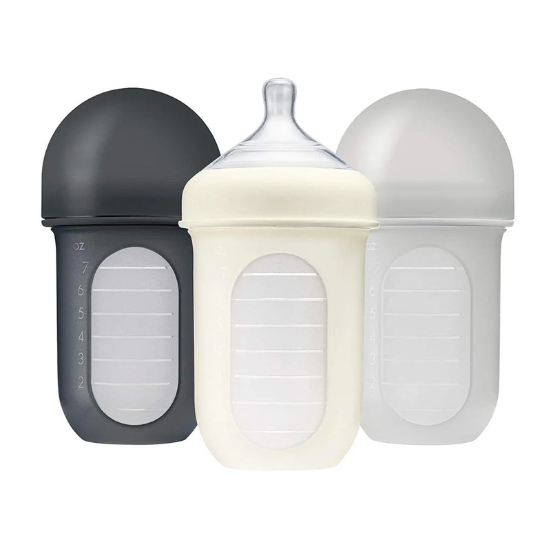 3-Pack NURSH Silicone Pouch 8oz. Bottle – Grey
