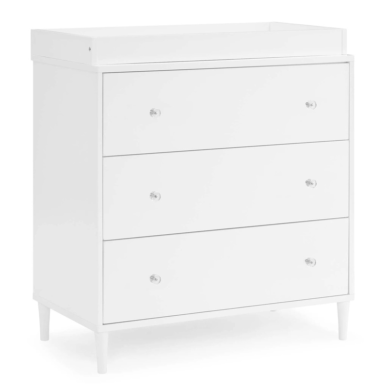 Bowie 3 Drawer Dresser with Changing Top – Bianca White
