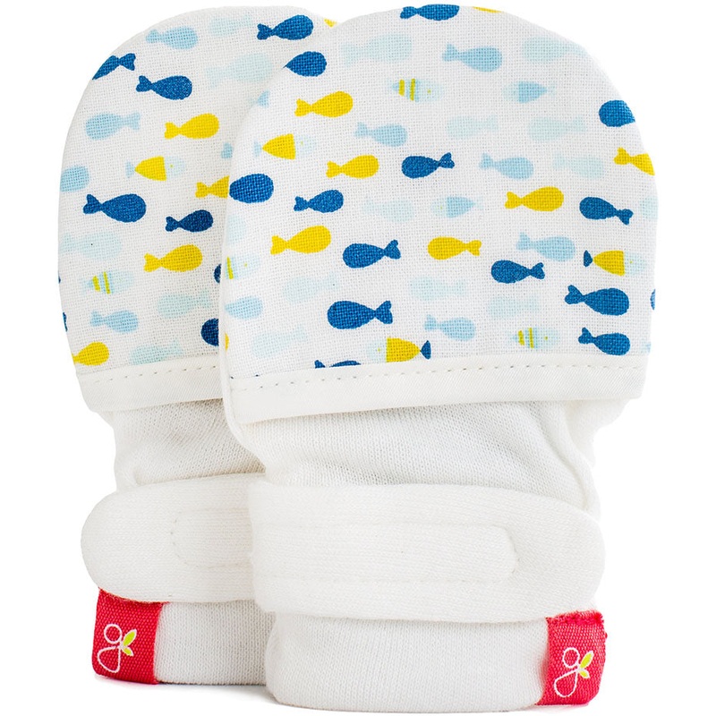 Goumikids Mitts, School of Fish Navy (0-3 Months)