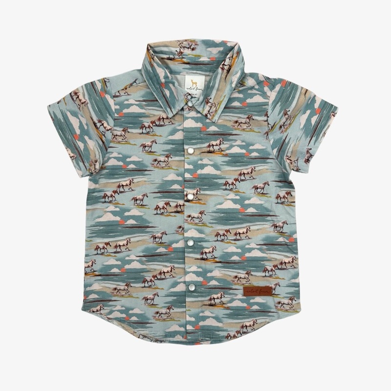 Nash Button Down – Eucalyptus Sunset