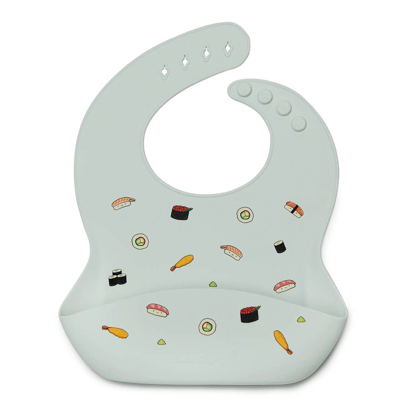 Silicone Printed Bib Sushi
