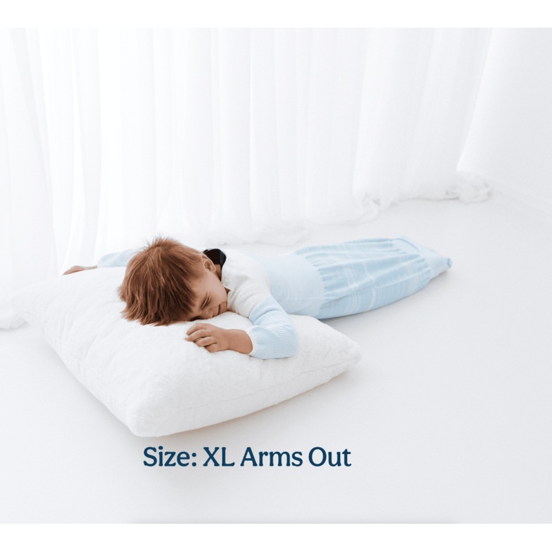 Swaddelini Blue Arms Out Long Sleeve Sleep Sack