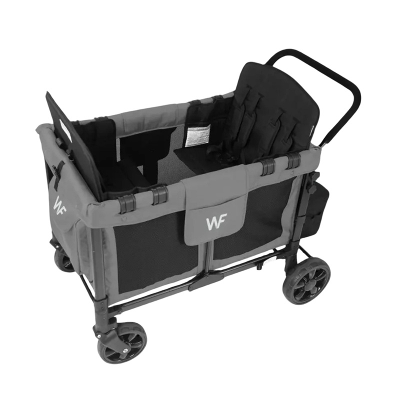 Wonderfold W4 Original Stroller Wagon Bundle, Light Grey